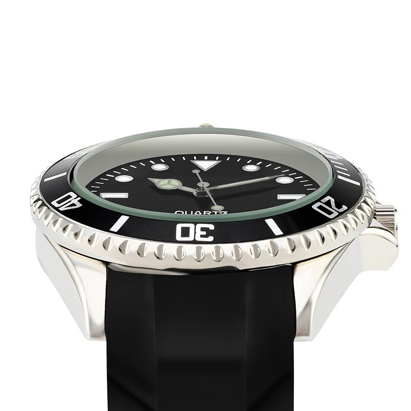 Suede Strap Watch - Movimiento japonés sin logotipo 40 mm