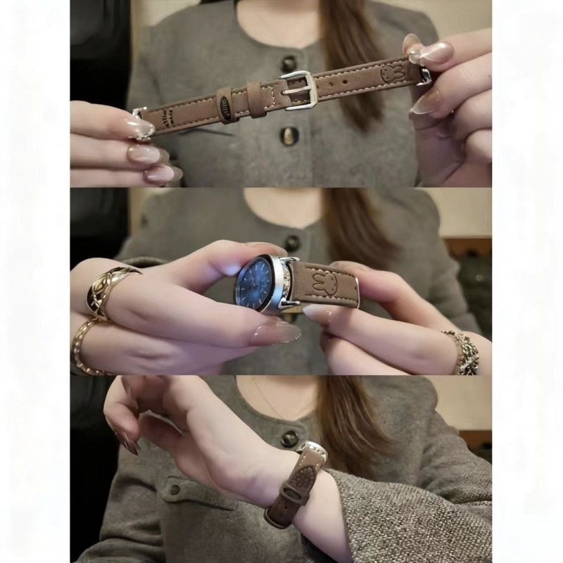 Correa de reloj de cuero de an - Suede Strap Watch reseña y precio